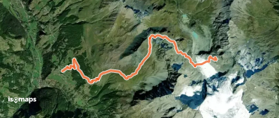 Col de Bréona, Traversée W-E