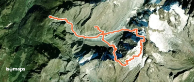 Aiguille des Glaciers, Versant ouest (Tré la tête)
