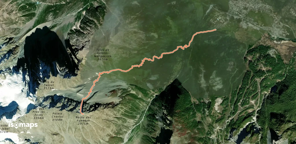 Roche des Agneaux, Couloir Nord