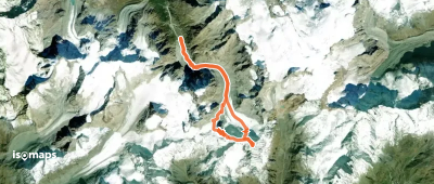 Mont Brulé (ou Braoulé), face N centrale