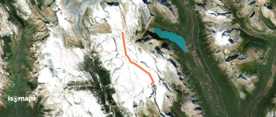 Wapta traverse, Bow lake-Great divide lodge (transcanadienne)