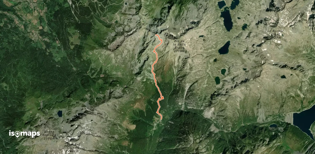 Dent du Pra - Versant SE - depuis le Rivier d'Allemont