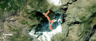 Brèche en V du Sirac - Versant N