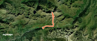 Pène Blanque - Couloir du dièdre du Lac d'Oncet