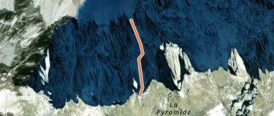 Col E de la Pyramide - Couloir N (couloir central)