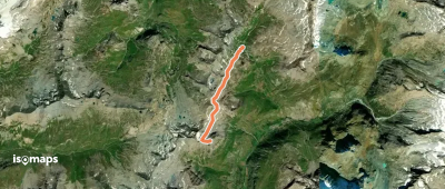 Pointe des Buffettes - Versant N par le Glacier des Roches - depuis le Pont de la Neige