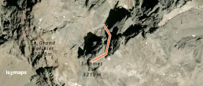 Grand Galibier - Sommet E - Goulotte NW dite Grassi