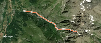 Pointe de l'Armet - Grand Couloir Goulotte W