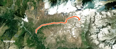 Tête S du Replat - Arête NE depuis la Selle (versant W)