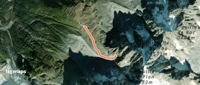 Aiguille du Peigne - Face SW du gendarme rouge 3078 m - Le Maillon Manquant