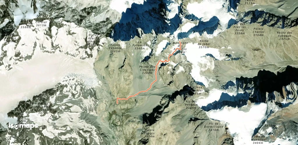 Agneau Noir - Arête S par le Glacier Tuckett