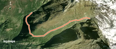 Bisse de Schweiba - Trace GPS du bisse seul !