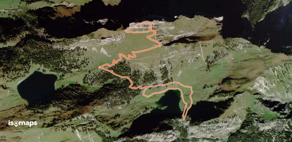 Stockhorn (Bern) - Arête W, voie "Chumm und lueg"