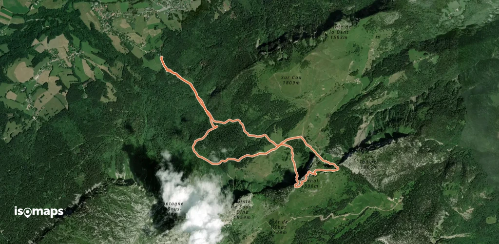 Roche Parnal - En boucle par le col du Câble et le col du Freu, depuis Orange / le Chesnet