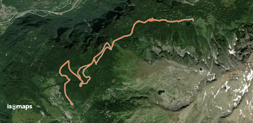 Lac de Poursollet - Depuis l'Alpe du Grand Serre (parcours hivernal)