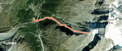 Douves Blanches - Pointe 3264 m - Couloir Anticourbe