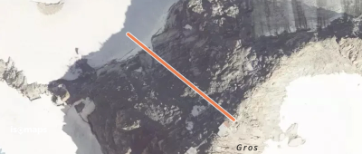 Gros Rognon - Face NW - pentes des câbles