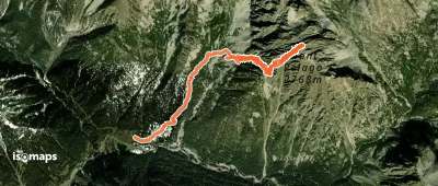 Mont Pélago - Couloir SW (voie normale)