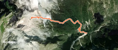 Zavetišče pod Špičkom - depuis Koča pri Izviru Soče