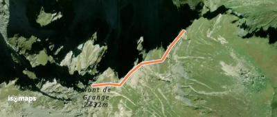 Mont de Grange: Arête E ou arête des Trois Quartiers