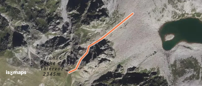 Grande Roche de Thiervoz - Couloir NE de droite