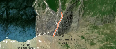 Crête d'Argentière - Antécime E - Couloir N
