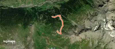 Ouillon des Arcellins - versant E par les pistes