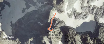Aiguille de Marcieu - Face N de droite