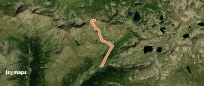 Pic de la Coume d'Enfer / Pic d'Anrodat - Couloir SE depuis l'Etang de l'Isla 