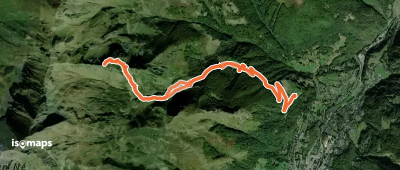 Pènes de la Courbe - Par le vallon de Bourg Débat