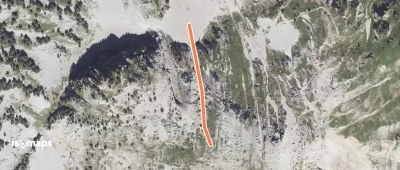 Grand Veymont - Versant N - couloir de la raie des fesses (ou de l'avion)
