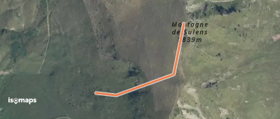 Montagne de Sulens - Petit couloir SW 