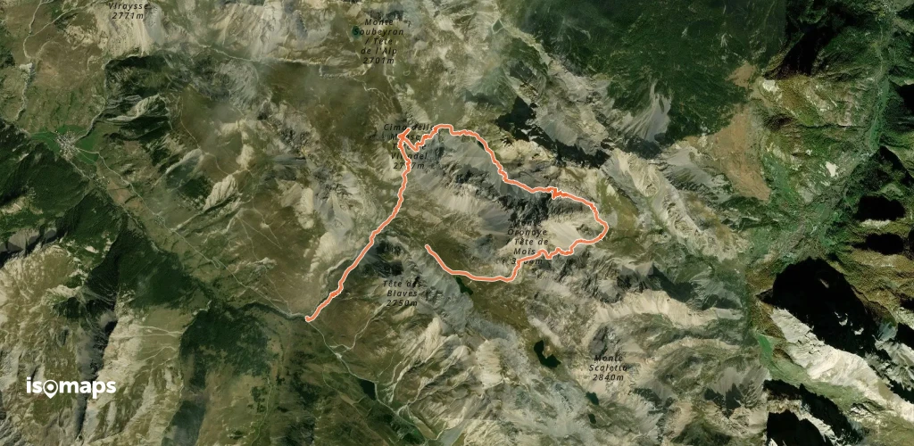 Tête de Moïse - Tour anti-horaire depuis le Col de Larche