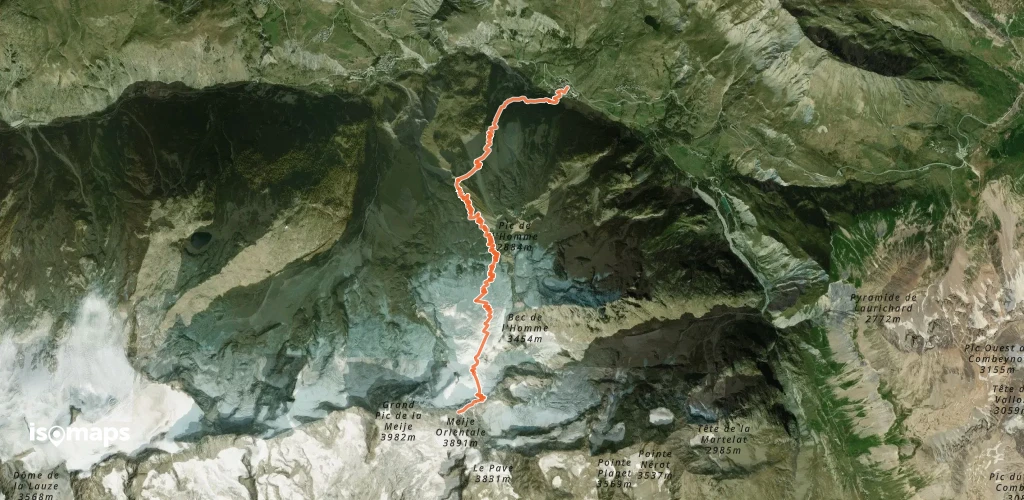 La Meije - Pic Oriental (Meije Orientale) - Par le Glacier du Tabuchet