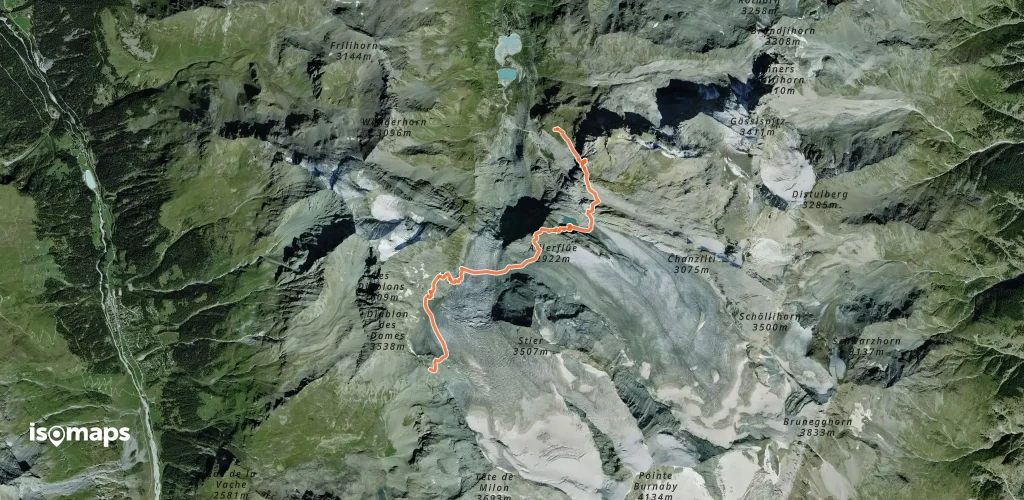 Cabane de Tracuit - Depuis la Turtmannhütte par Turtmanngletscher