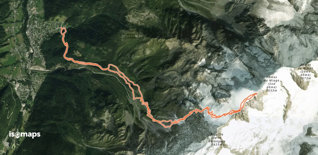 Dômes de Miage par le couloir WSW de l'Aiguille de la Bérangère
