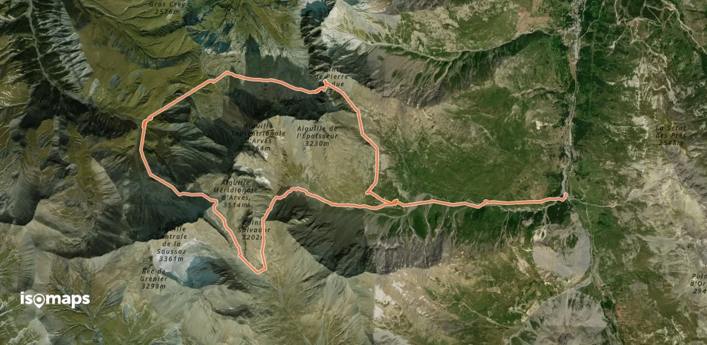 Tour des Aiguilles d'Arves - Sens horaire à ski