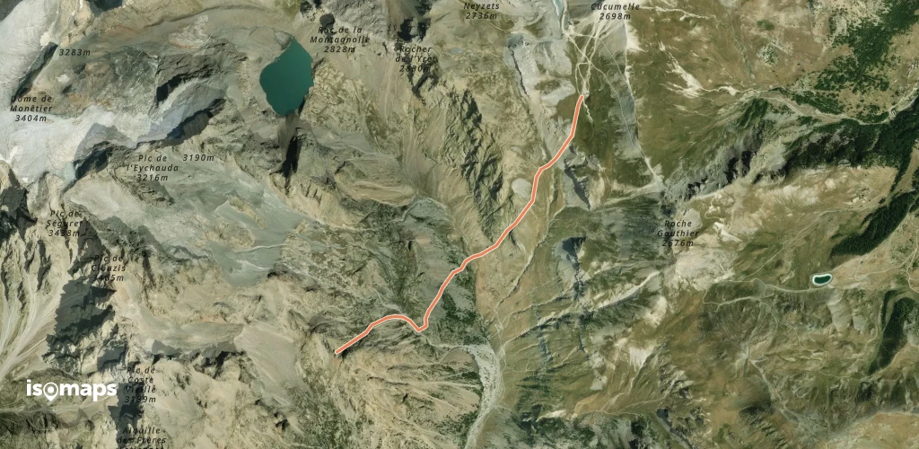 Col de l'Eychauda - Couloir NE du vallon de Séguret Foran ( l'entaille du suguret)