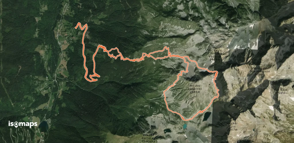 Tour du Pic des Valloires par les couloirs