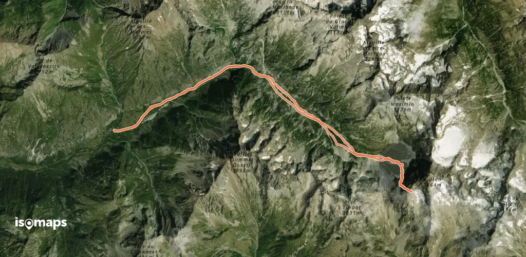 Brèche du Clot, Couloir NW