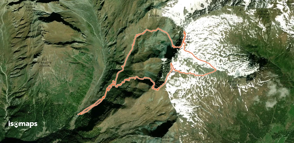 Tête de Sereina - Par le couloir W dit "Hugues" et enchaînement Tête des Fra