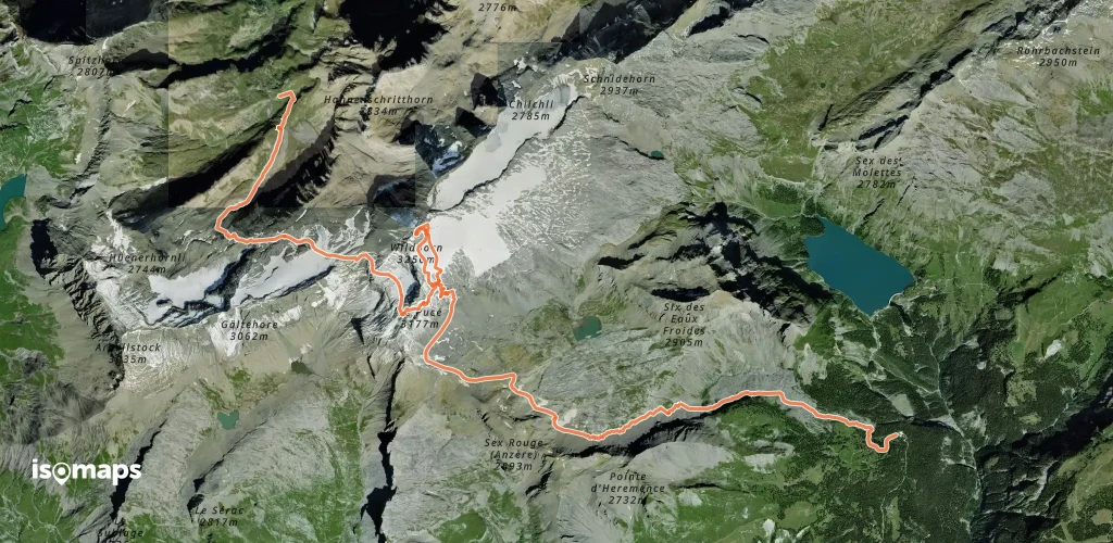 Wildhorn - Traversée Geltenhütte > Anzère