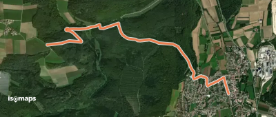 Nebenweg des Schwäbischen Albvereins (blaue Gabel)