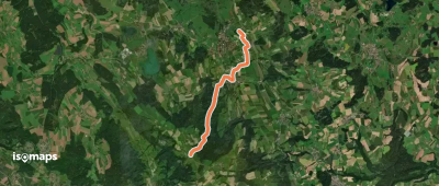 Nebenweg des Schwäbischen Albvereins (blaues Kreuz)