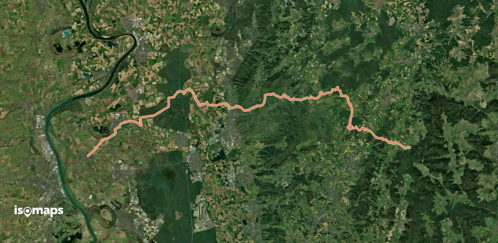 Europäischer Fernwanderweg E8, Odenwald