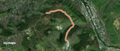 Querweg des SAV (roter Punkt)