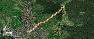 Querweg des SAV (blauer Punkt)