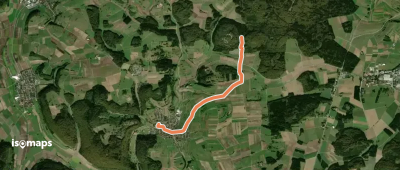 Innerer Zugangsweg des Schwäbischen Albvereins (gelbes Dreieck)