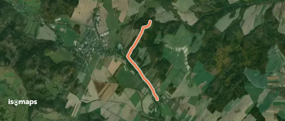Lokalny czerwony szlak ku górze Hraniční vrch