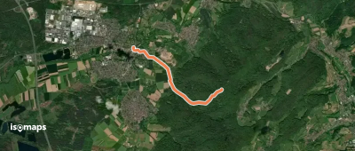 Gebietswanderweg Roter Balken: Alzenau, Bahnhalt Burg => Hahnenkamm